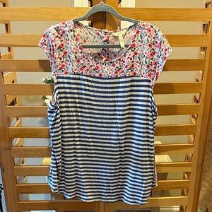Matilda Jane Floral and Striped Women's Top